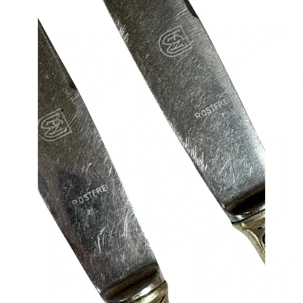 Vintage Set of (4) ROSTFREI Table Knives Germany Mid Century Modern 1960s